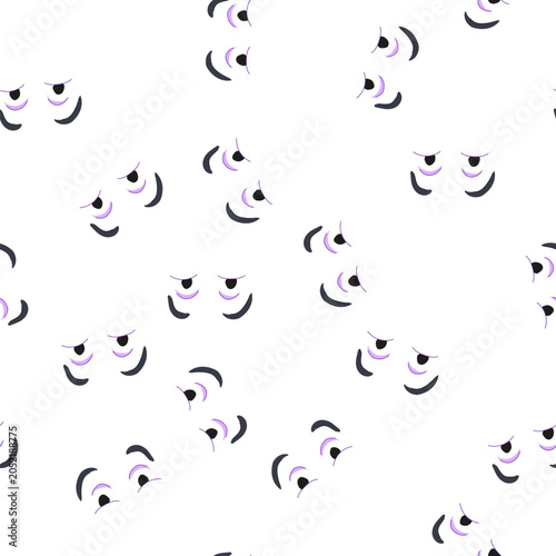 Schilderij op canvas pattern surprised eye emotions cartoon
