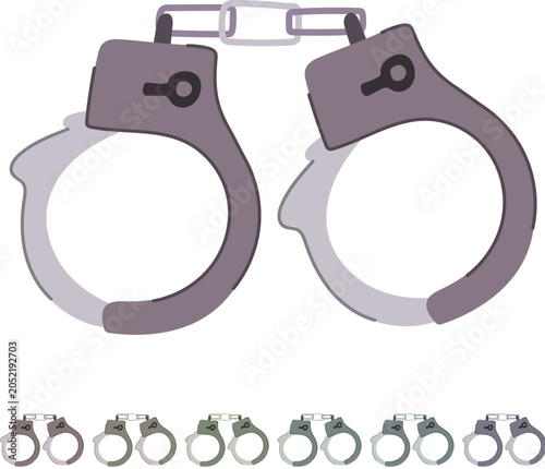 Quadro em tela police handcuffs cartoon
