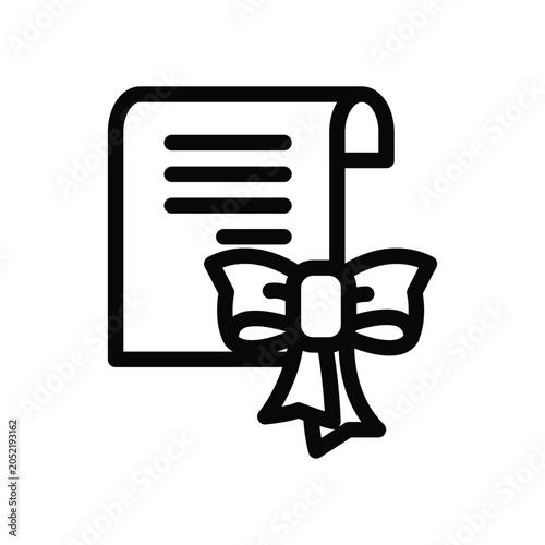 Canvas Print birth certificate outline icon vector design good for web or mobile app