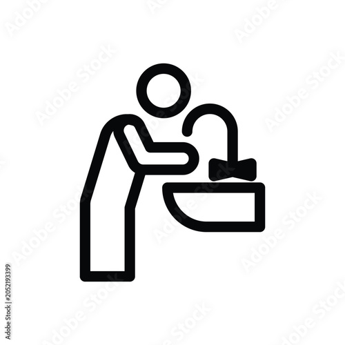 Quadro su tela ablution outline icon vector design good for web or mobile app