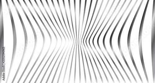Slika na platnu abstract creative silver gradient fisheye line pattern art.