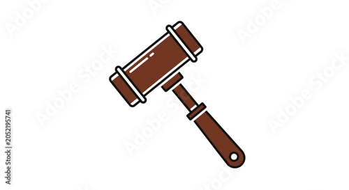 Foto Judge's Gavel Icon - Symbol of Law, Justice, and Authority