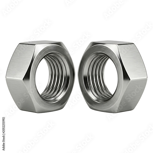 Stainless Steel Hex Nuts Pair