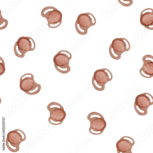 Tableau sur toile pattern pacify pacifier baby color icon vector