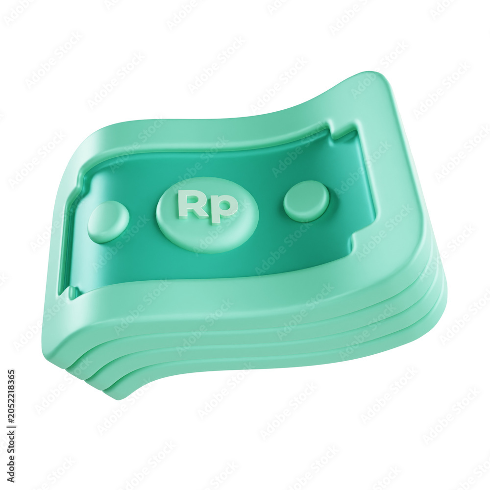 Fototapeta premium money rupiah 3d icon illustration object