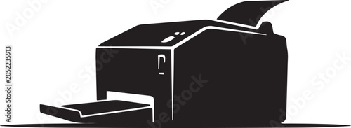 Foto Fax Icon. Vector Black silhouettes illustration