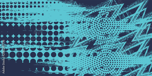 Abstract blue banner design vector, dynamic sporty horizontal background template for media promotion or web banner