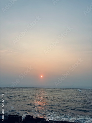 sunset over the sea