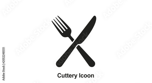 Bild auf Leinwand Crossover Fork and Knife Utensils.