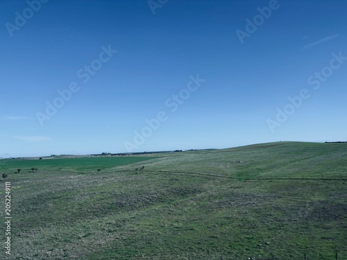 landscape with blue sky