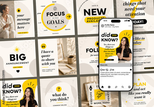 Social media post templates