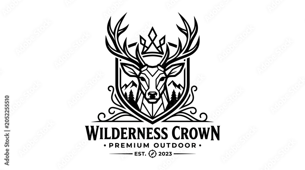 Fototapeta premium Deer Head Logo Design.