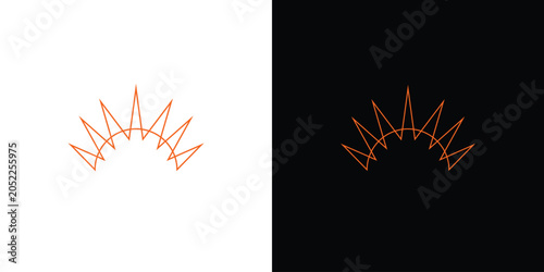 Simple and unique Sun logo design