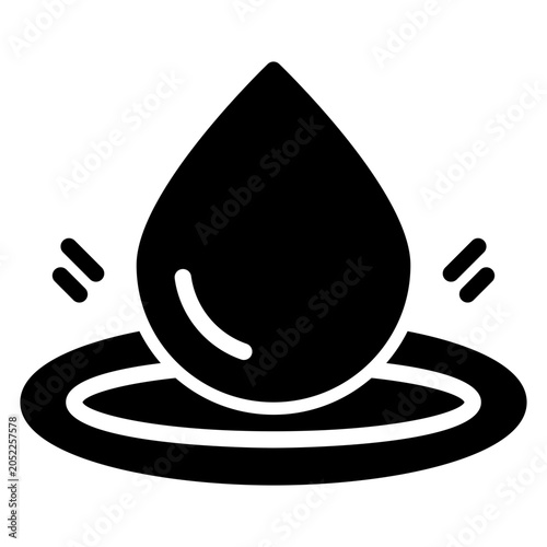 Foto droplet air solid vector icon