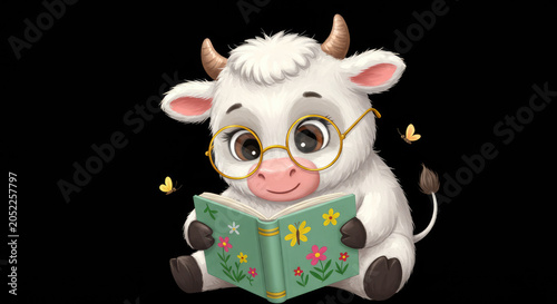 toy cow isolated on white