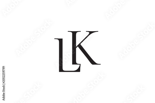 Luxury LK letter monogram logo design vector, elegant KL initial alphabet minimal brand identity