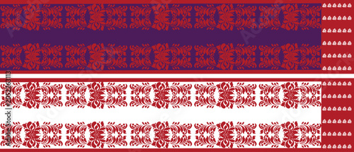 saree design illustration, traditional saree