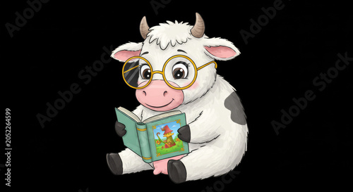 toy cow isolated on white