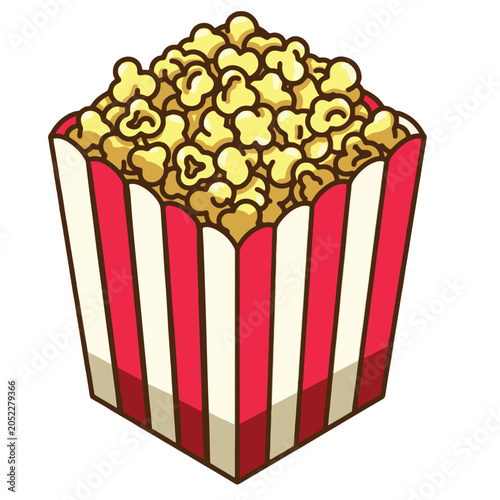 Popcorn bucket vector illustration