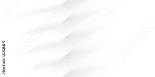 Abstract white and gray color, modern design stripes background with geometric curve lines, wavy pattern. Vector illustration.