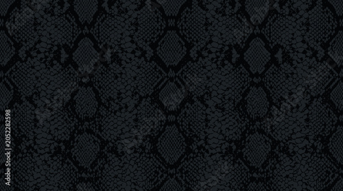 Принти на полотні Black Snake Skin Texture Pattern.
