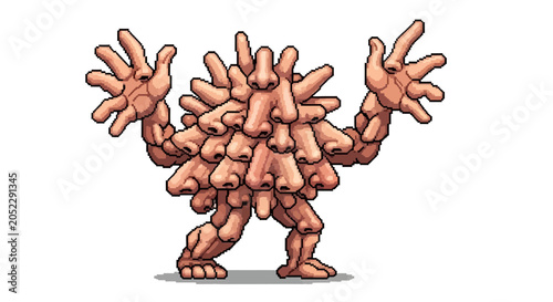 Φωτογραφία Bizarre Creature Composed Entirely of Human Noses.