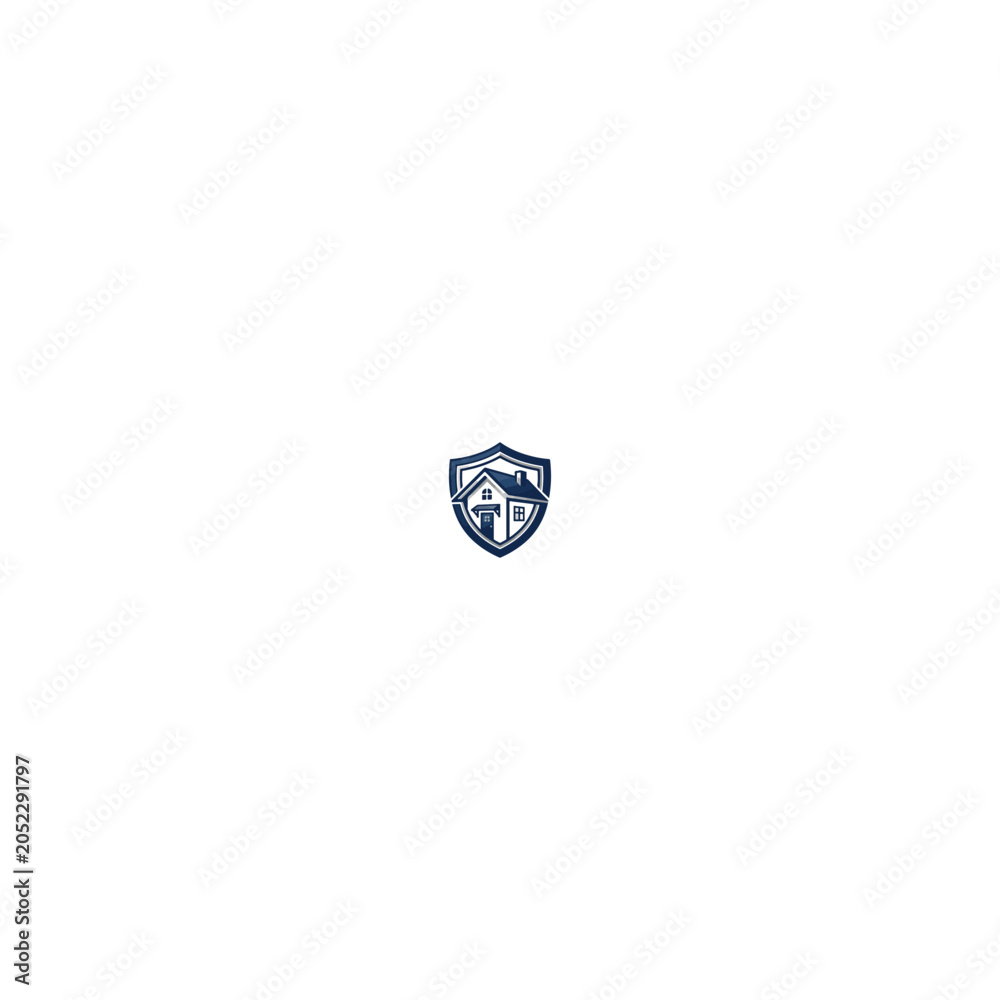 Fototapeta premium Real Estate Security Vector Symbol