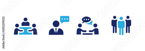 Tableau sur toile Talking icon set