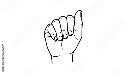 Brazilian Sign Language hand gesture vector illustration