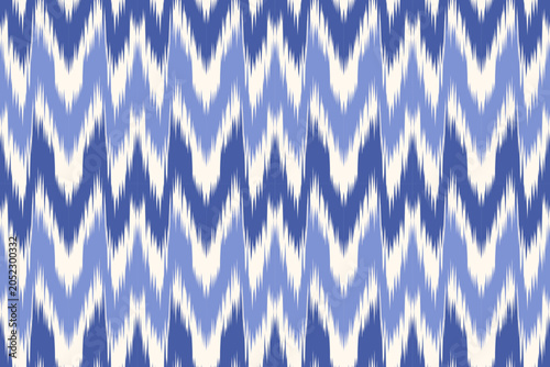 Ethnic seamless ikat pattern fabric design for all types of print textile and background	