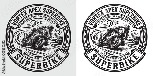 Canvastavla Vortex Apex Superbike Elite Motorcycle Racing Identity Logo