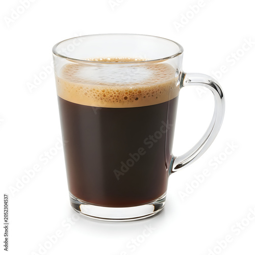 Black coffee in a white ceramic mug