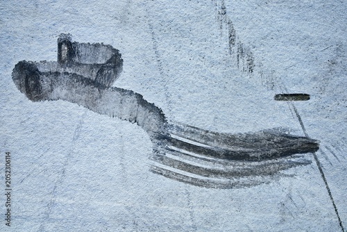 Skid Marks Abstract Grey