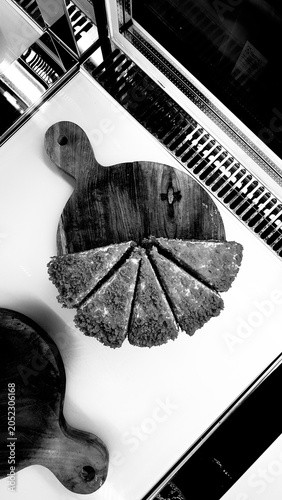 Canvas Print black and white cake