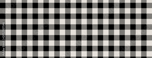 Tableau sur toile Classic black white checkered pattern background