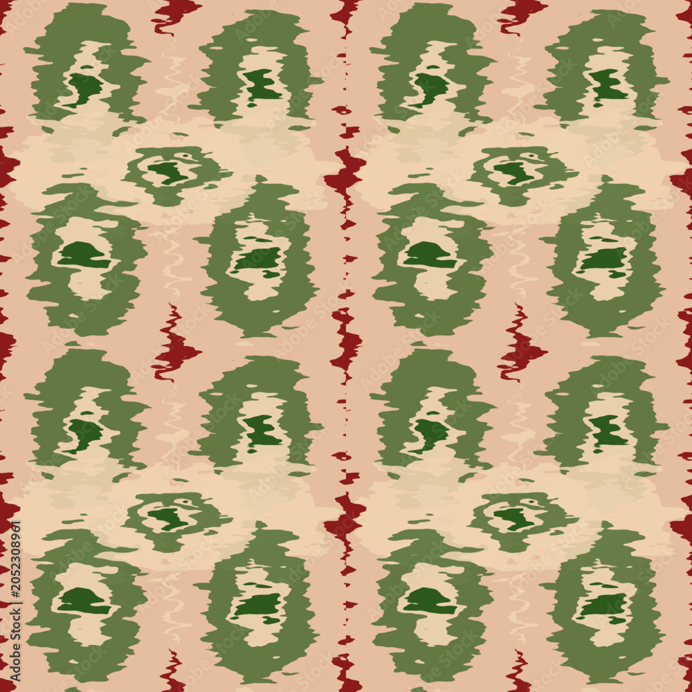 Fototapeta premium Abstract Tribal Pattern on Beige Background