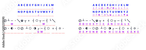 Tableau sur toile Hard Animal Cipher Learning Puzzle