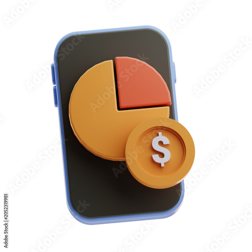 mobile phone on white background