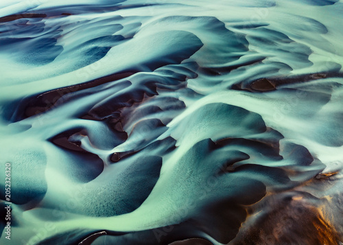 Panorama des dunes glaciaires et textures naturelles d'Islande