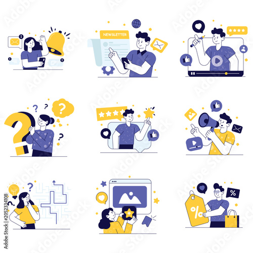 Nallow vector illustration set 01