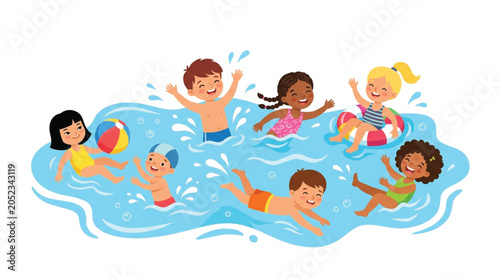 kids playing in the water 