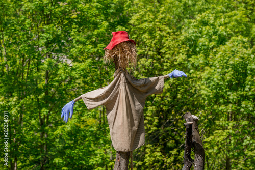 Billede på lærred Scarecrow made from discarded clothing