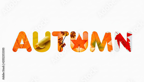 Creative double exposure typography design of the word 