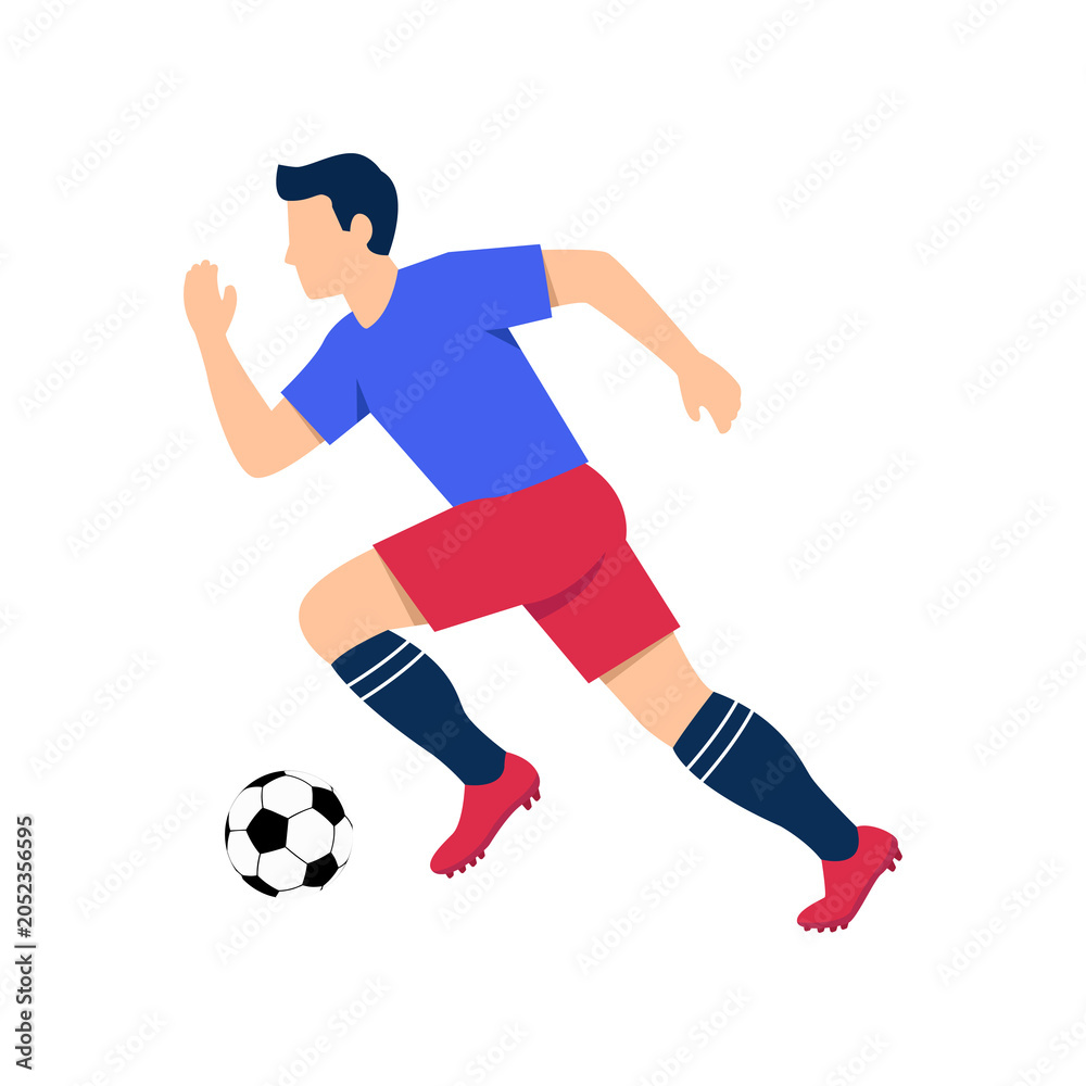 Fototapeta premium Soccer Player Running With Ball