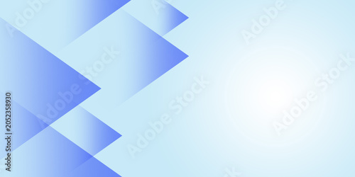 Abstract background featuring overlapping blue arrow shapes and triangles on a soft white and light blue gradient background. Perfect for modern tech business banners