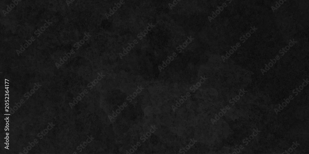 Fototapeta premium Dark charcoal grunge wall texture background. Dark black rough grunge surface with smoke edge. Black texture chalk board and black board.