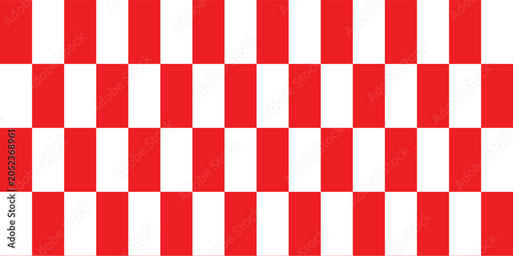 Obraz premium Warp Checkerboard Seamless Pattern. Groovy Distorted Checkered Background. Vector checkered background with optical illusion or distortion wave. Psychedelic dynamic banner background.eps,10