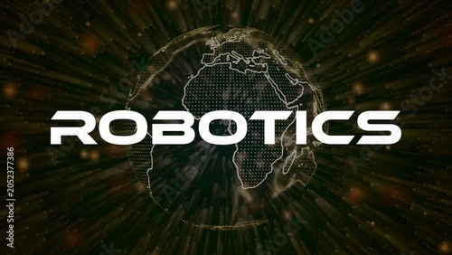 Robotics Global Automation Technology Concept future animation animated motion graphics