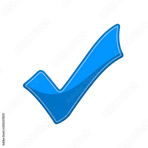 Blue checkmark icon vector design