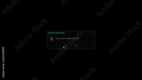 Cyber Security Login Verification Popup Animation on Dark Background